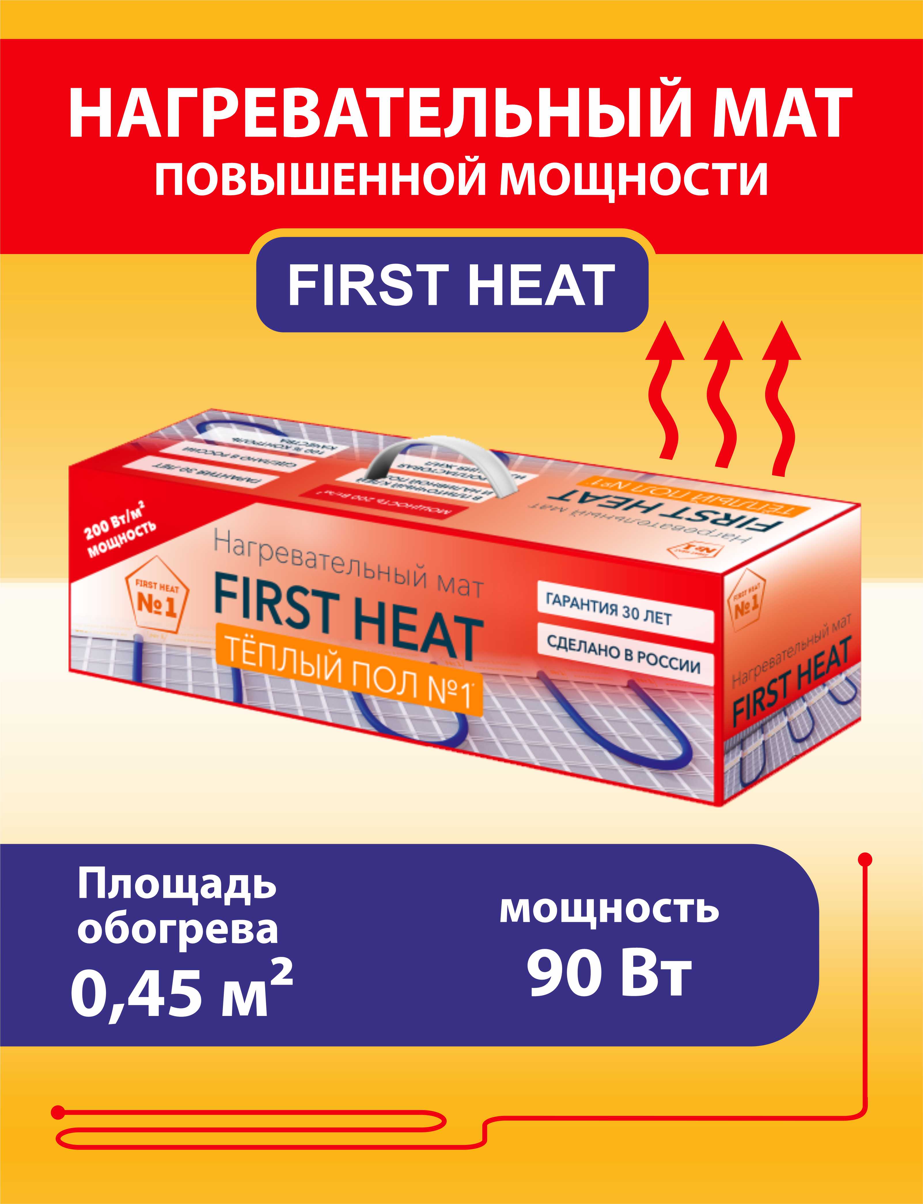 Нагревательный мат ТСП-90-0,45 повышенной мощности